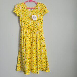 Dot Dot Smile Dress Baby Girl's 2T Toddler Yellow Floral Bunny Maxi Twirl NWT